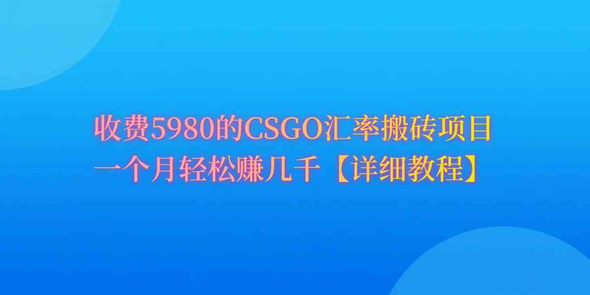 （9776期）CSGO装备搬砖，月综合收益率高达60%，你也可以！-伊亚库