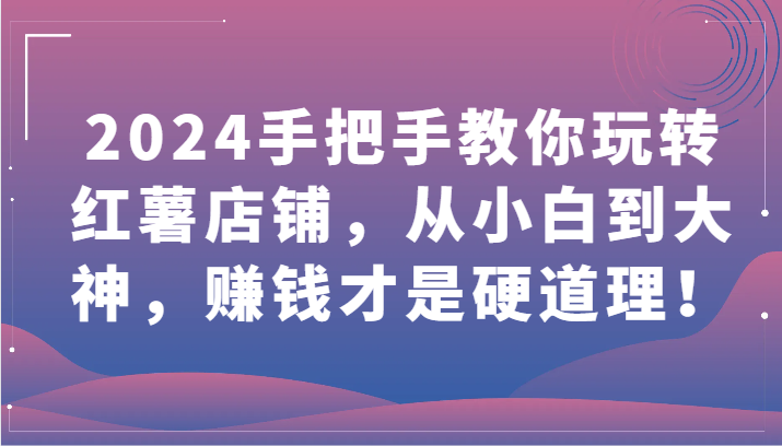 2024手把手教你玩转红薯店铺,从小白到大神,赚钱才是硬道理!-伊亚库