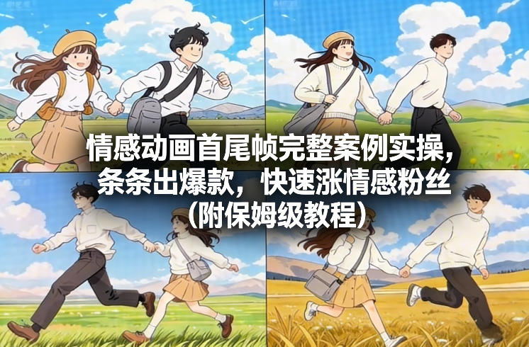 情感动画首尾帧完整案例实操，条条出爆款，快速涨情感粉丝(附保姆级教程)-伊亚库