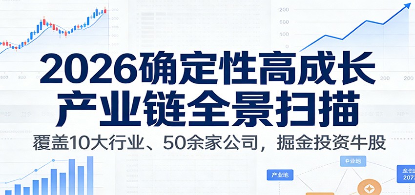 付费文章：2026确定性高成长产业链全景扫描：覆盖10大行业、50余家公司，掘金投资牛股-伊亚库