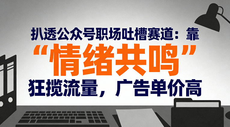 扒透公众号职场吐槽赛道：靠“情绪共鸣”狂揽流量，广告单价高-伊亚库