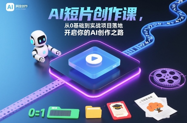 AI短片创作课，从0基础到实战项目落地，开启你的AI创作之路-伊亚库