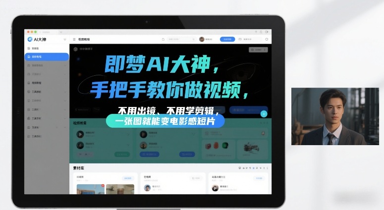 即梦AI大神手把手教你做视频，不用出镜、不用学剪辑，一张图就能变电影感短片-伊亚库