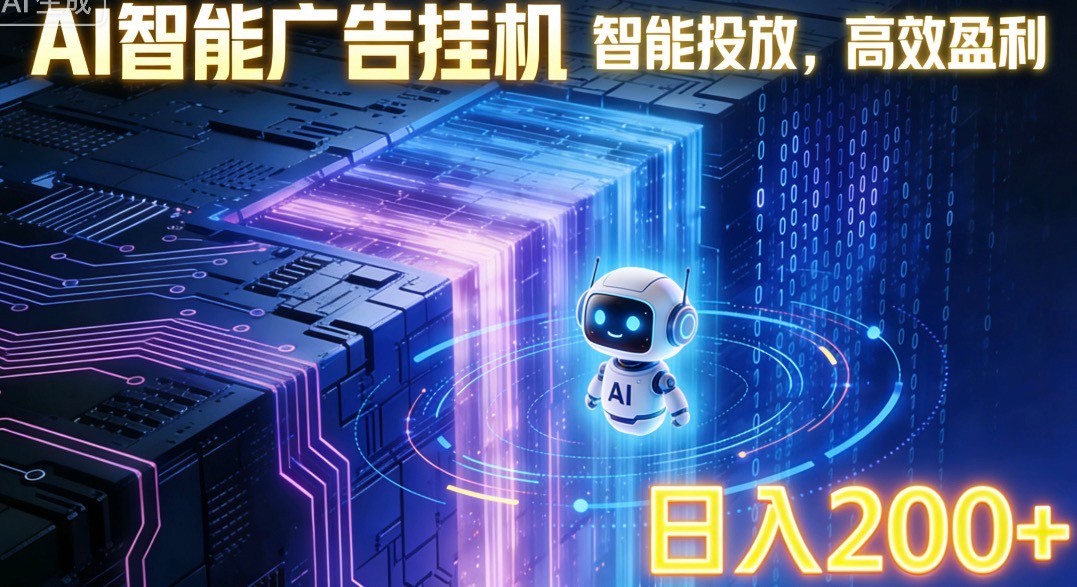 ai智能广告挂机项目，合规挂载广告即可赚取收益，单日收益可达400～500+-伊亚库
