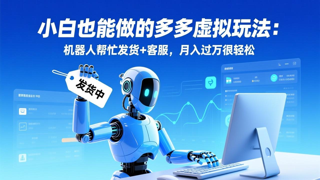 小白也能做的多多虚拟玩法：机器人帮忙发货+客服，月入过万很轻松-伊亚库