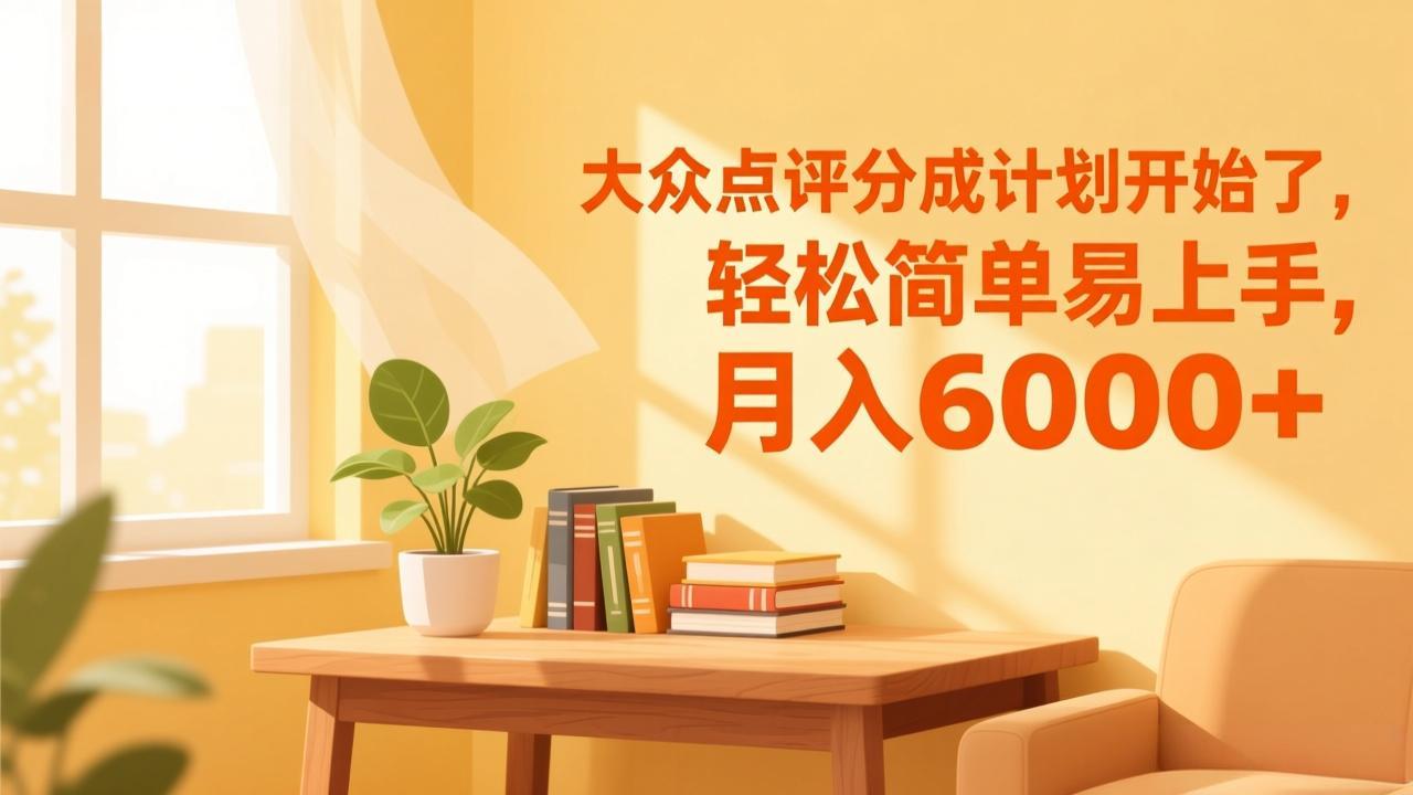 大众点评分成计划开始了，轻松简单易上手，月入6000+-伊亚库