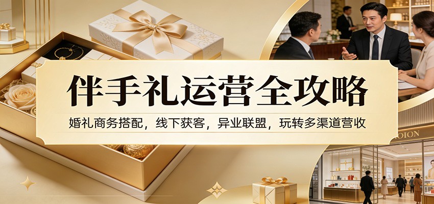伴手礼运营全攻略：婚礼商务搭配，线下获客，异业联盟，玩转多渠道营收-伊亚库