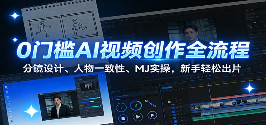 0门槛AI视频创作全流程：分镜设计、人物一致性、MJ实操，新手轻松出片-伊亚库