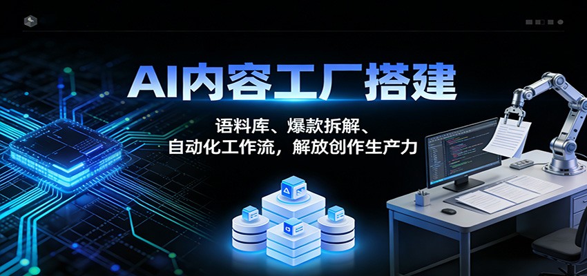 AI内容工厂搭建：语料库、爆款拆解、自动化工作流，解放创作生产力-伊亚库