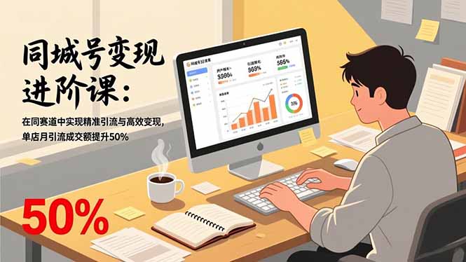 同城号变现进阶课：在同城赛道中实现精准引流与高效变现，单店月引流成交额提升50%-伊亚库