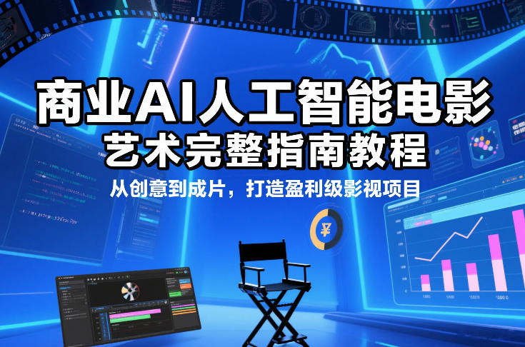 商业AI人工智能电影制作的艺术完整指南教程，从创意到成片，打造盈利级影视项目-伊亚库
