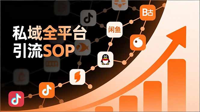 私域全平台引流SOP，抖音/快手/小红书/微信/QQ/B站/闲鱼等，技术合集，高效转化公域流量-伊亚库