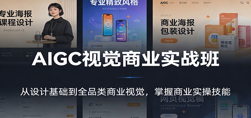 AIGC视觉商业实战班：从设计基础到全品类商业视觉，掌握商业实操技能-伊亚库