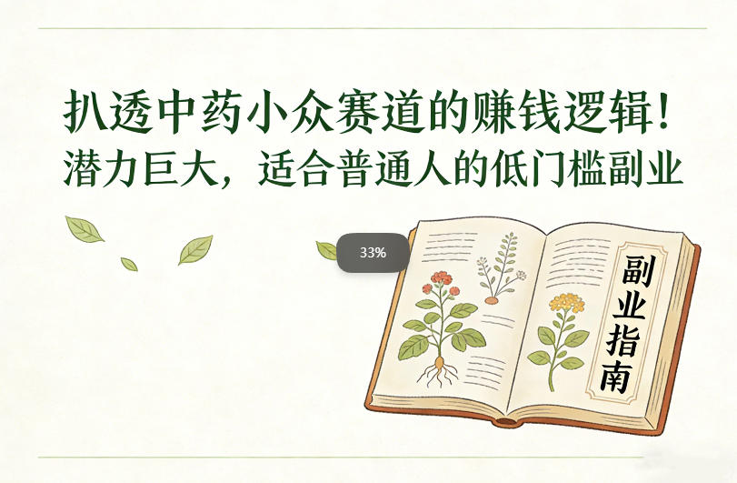 扒透中药小众赛道的賺米逻辑，潜力巨大，适合普通人的低门槛副业-伊亚库