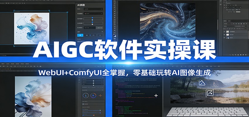 AIGC软件实操课：WebUI+ComfyUI全掌握，零基础玩转AI图像生成-伊亚库