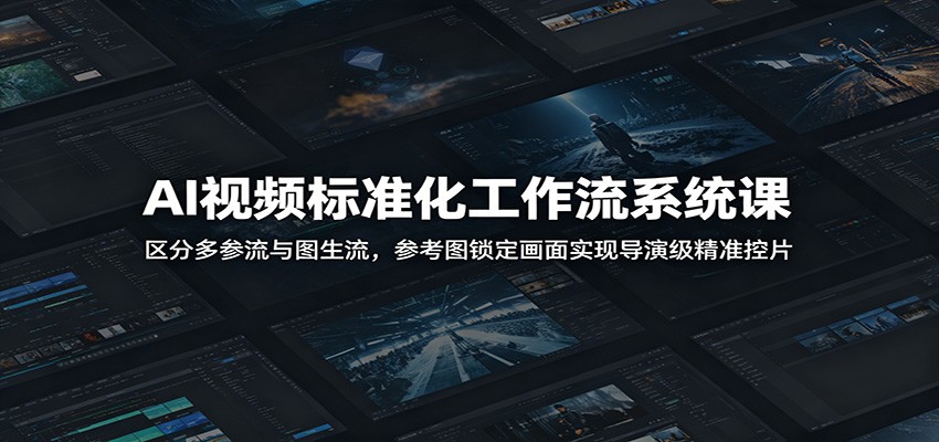 AI视频标准化工作流系统课：区分多参流与图生流，参考图锁定画面实现导演级精准控片-伊亚库