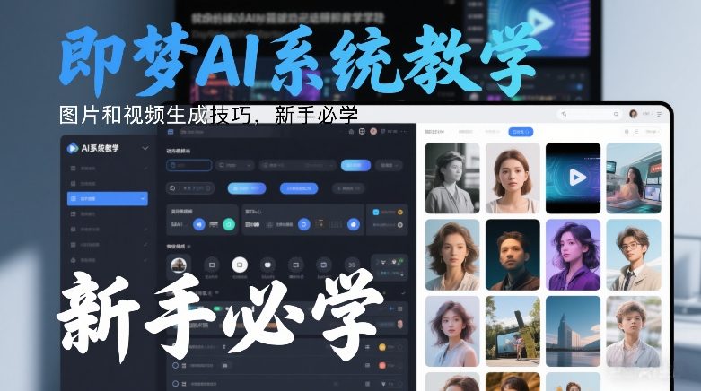 即梦AI系统教学，图片和视频生成技巧，新手必学-伊亚库
