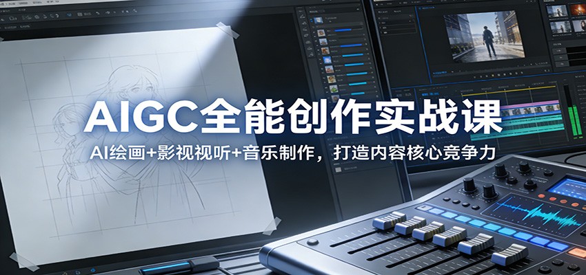 AIGC全能创作实战课：AI绘画+影视视听+音乐制作，打造内容核心竞争力-伊亚库