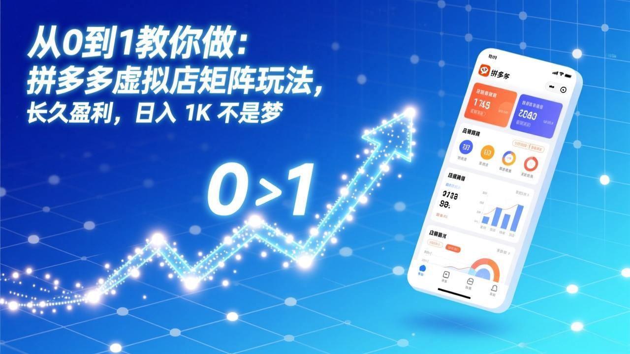 从0到1教你做：拼多多虚拟店矩阵玩法，长久盈利，日入 1K 不是梦-伊亚库