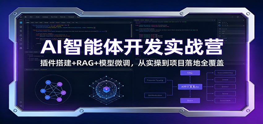 AI智能体开发实战营：插件搭建+RAG+模型微调，从实操到项目落地全覆盖-伊亚库