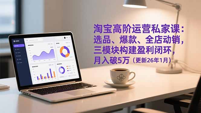 淘宝高阶运营私家课：选品、爆款、全店动销，三模块构建盈利闭环，月入破5万(更新26年1月-伊亚库
