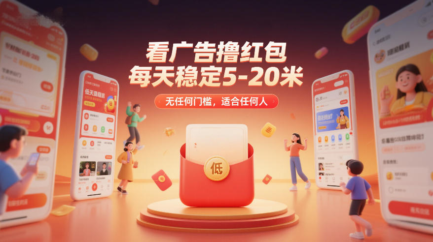 看广告撸红包，每天稳定5-20米，无任何门槛，适合任何人-伊亚库