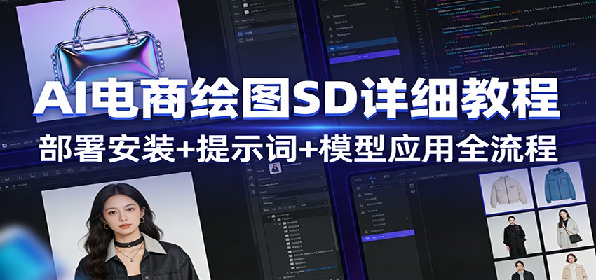 AI电商绘图SD详细教程：部署安装+提示词+模型应用全流程-伊亚库