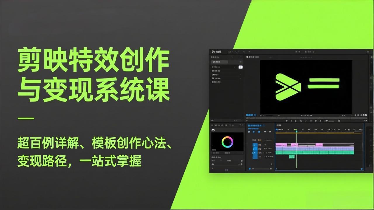 剪映特效创作与变现系统课，超百例详解、模板创作心法、变现路径，一站式掌握-伊亚库