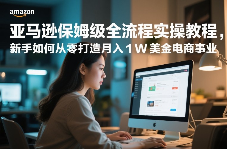 亚马逊保姆级全流程实操教程，新手如何从零打造月入1W美金电商事业-伊亚库