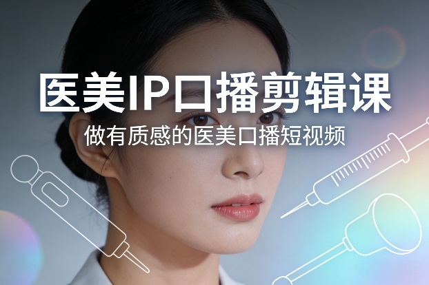 医美IP口播剪辑课，做有质感的医美口播短视频-伊亚库