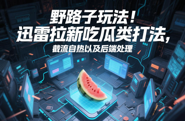 野路子玩法！迅雷拉新吃瓜类打法，截流自热以及后端处理-伊亚库