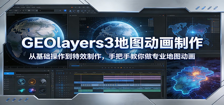 GEOlayers3地图动画制作：从基础操作到特效制作，手把手教你做专业地图动画-伊亚库