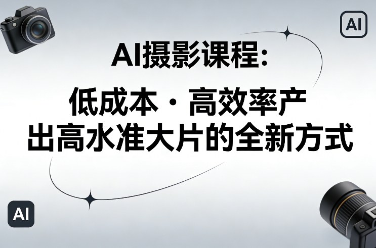 AI摄影课程，低成本高效率产出高水准大片的全新方式-伊亚库