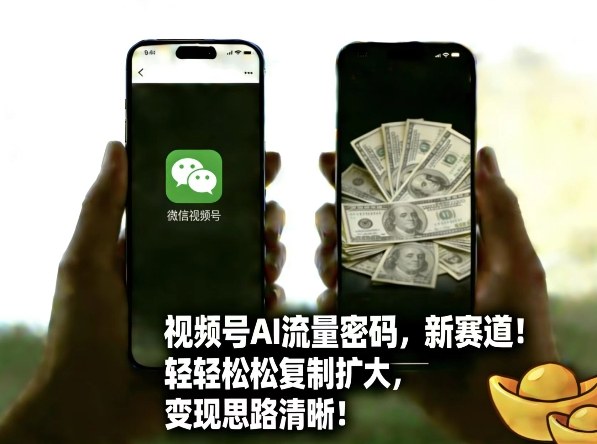 视频号AI流量密码新赛道，轻轻松松复制扩大，变现思路清晰-伊亚库