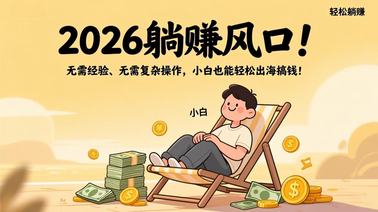 2026躺赚风口！无需经验、无需复杂操作，小白也能轻松出海搞钱！-伊亚库