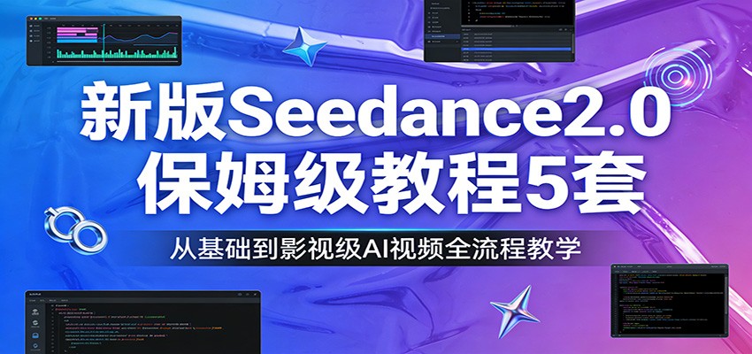 新版Seedance2.0保姆级教程5套：从基础到影视级AI视频全流程教学-伊亚库