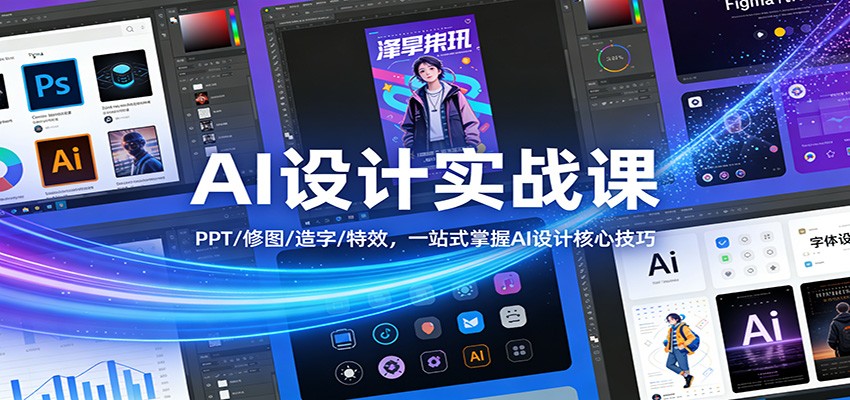 AI设计实战课：PPT/修图/造字/特效，一站式掌握AI设计核心技巧-伊亚库