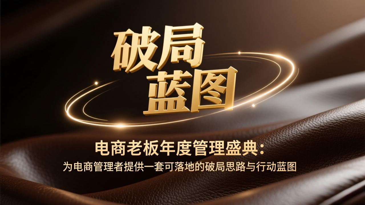 电商老板年度管理盛典：为电商管理者提供一套可落地的破局思路与行动蓝图-伊亚库