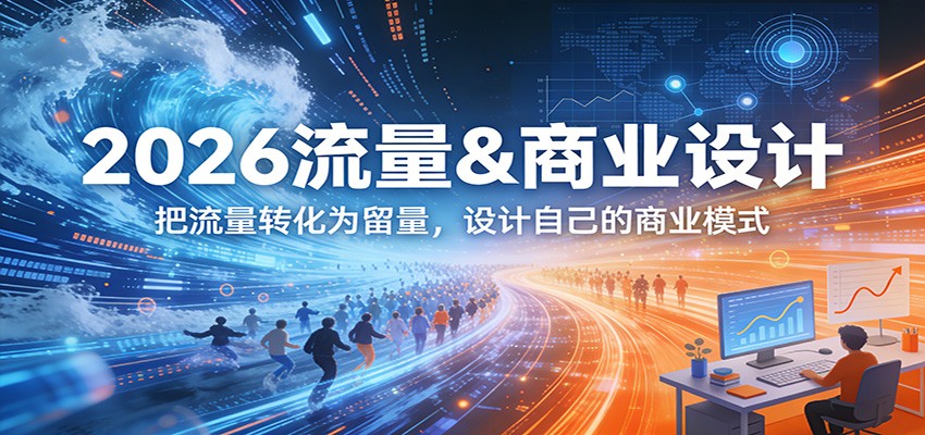 2026流量&商业设计，把流量转化为留量，设计自己的商业模式-伊亚库