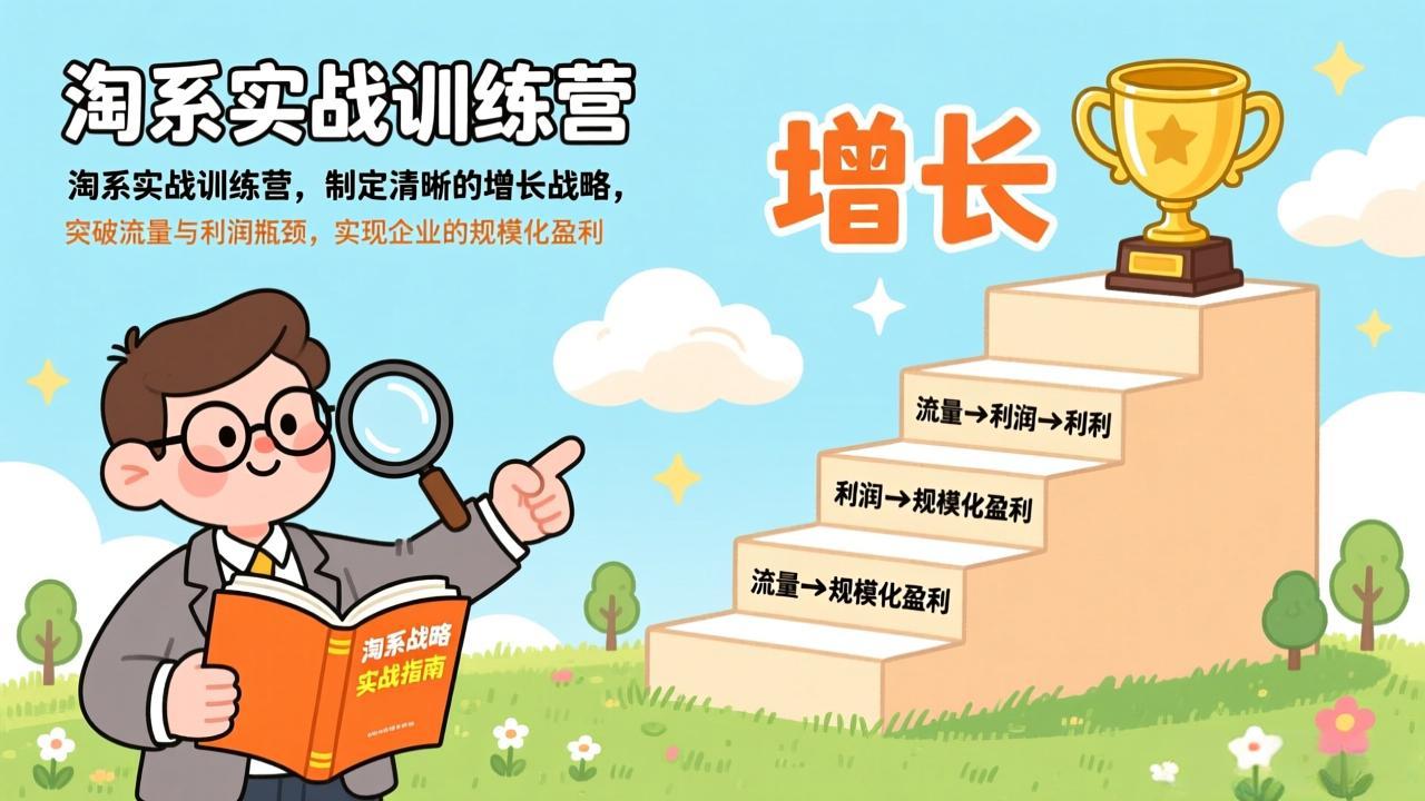 淘系实战训练营，制定清晰的增长战略，突破流量与利润瓶颈，实现企业的规模化盈利-伊亚库