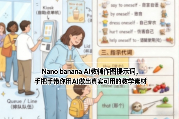 Nano banana AI教辅作图提示词，手把手带你用AI做出真实可用的教学素材-伊亚库