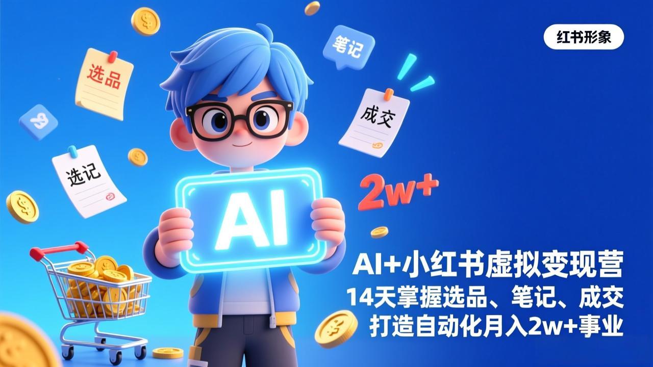 AI+小红书虚拟变现营(完结-伊亚库