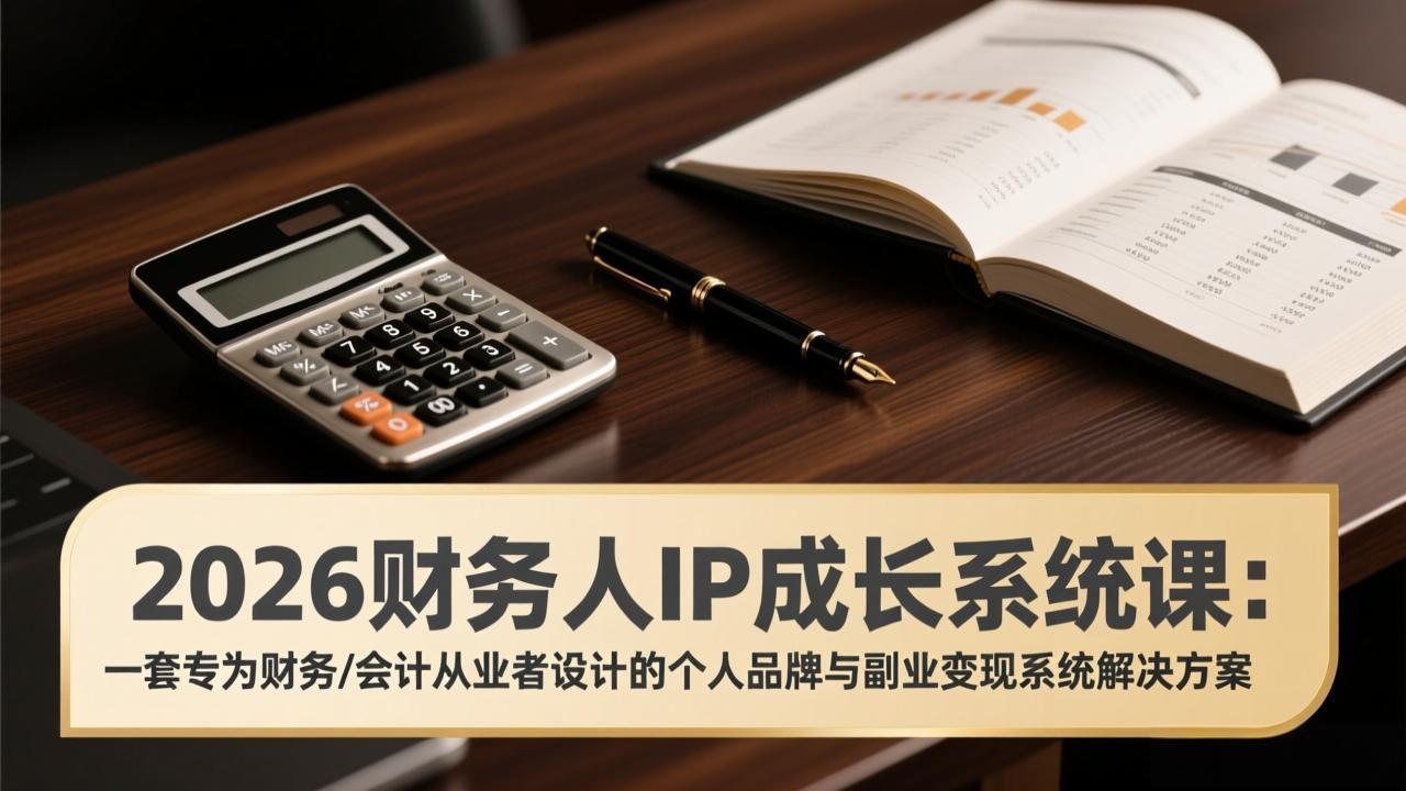 2026财务人IP成长系统课：一套专为财务/会计从业者设计的个人品牌与副业变现系统解决方案-伊亚库