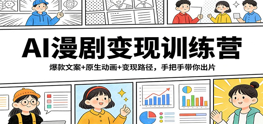 AI漫剧变现训练营：爆款文案+原生动画+变现路径，手把手带你出片-伊亚库