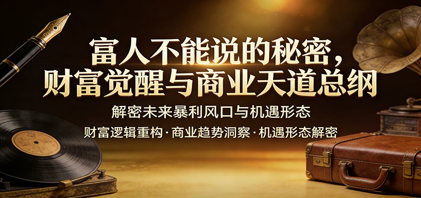 富人不能说的秘密，财富觉醒与商业天道总纲，解密未来暴利风口与机遇形态-伊亚库