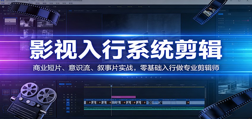 影视系统剪辑，商业短片、意识流、叙事片实战，零基础入行做专业剪辑师-伊亚库