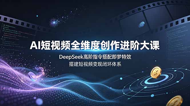 AI短视频全维度创作进阶大课，DeepSeek高阶指令搭配即梦特效，搭建短视频变现闭环体系-伊亚库