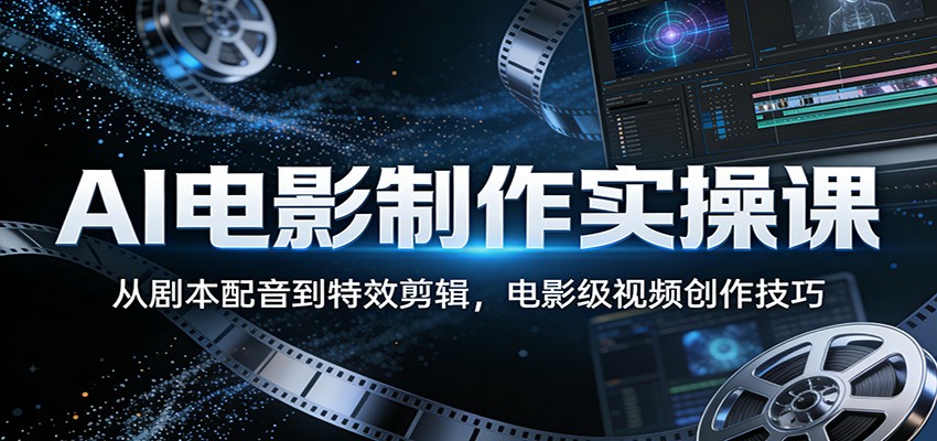 AI电影制作实操课：从剧本配音到特效剪辑，电影级视频创作技巧-伊亚库