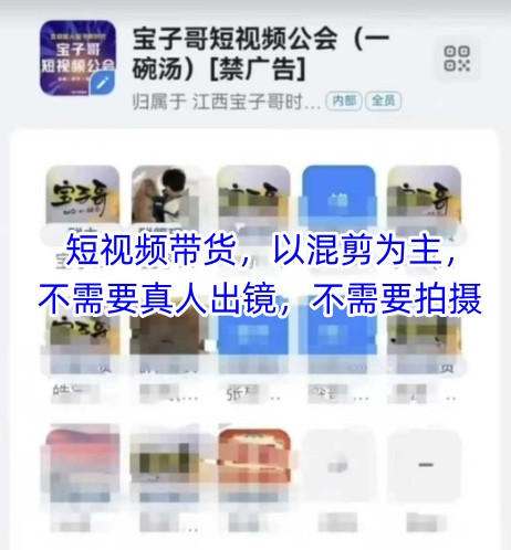 宝子哥头部团队短视频带货，以混剪为主，不需要真人出镜，不需要拍摄【更新26年3月】-伊亚库
