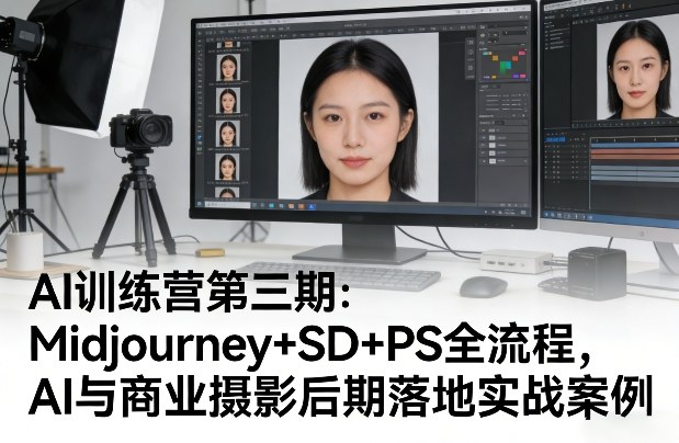 AI训练营第三期：Midjourney+SD+PS全流程，AI与商业摄影后期落地实战案例-伊亚库